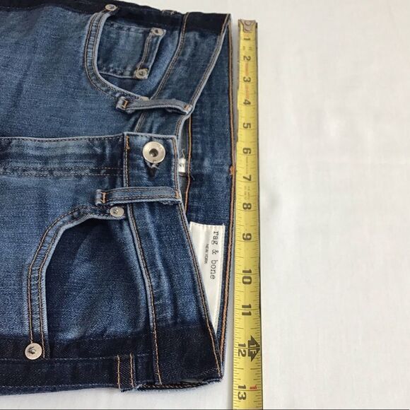 Rag & Bone Blue Side Stripe Skinny Jeans In Indigo Tux Good Condition Size 25 - Picture 9 of 12